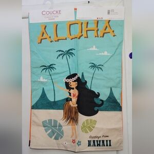 NWT Coucke Aloha And Jet Lag Kitchen Towel -